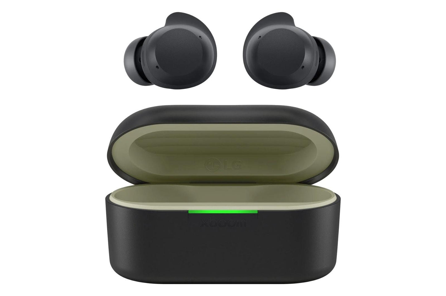 BUDSLITEAUSALBK LG xboom Buds Lite by will.i.am  Bluetooth Earbuds  xboom Signature Sound with up to 35 Hrs of Battery Life, Black