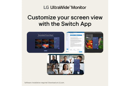Lg 34U650AB 34 Inch UltraWide™ WQHD IPS 100Hz USB-C PD 96W Computer Monitor with Built-in KVM/Power