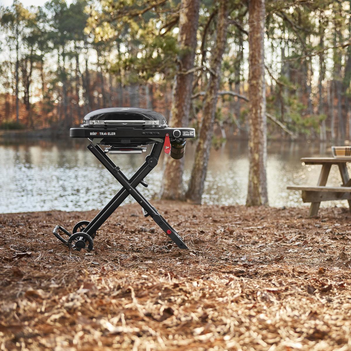 Weber Traveler® Compact Portable Gas Grill - Black