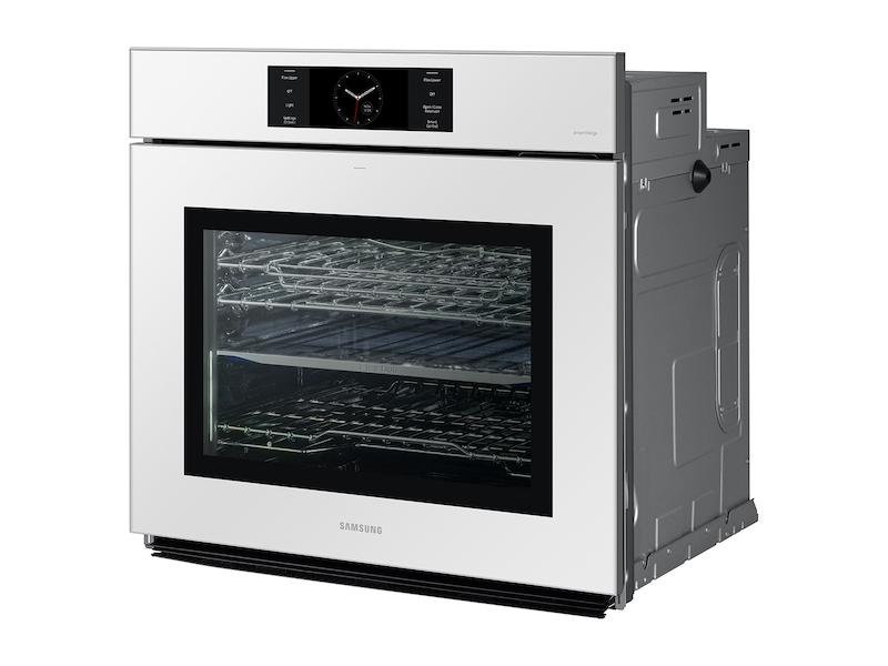 Samsung NV51CB700S12AA Bespoke 30" White Glass Single Wall Oven with AI Pro Cooking™ Camera