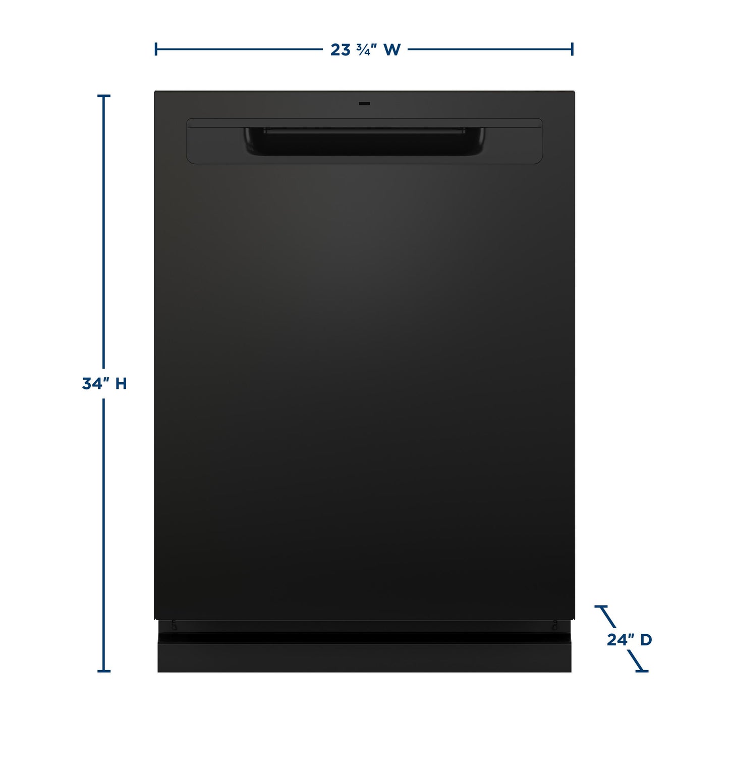 GDP670SGVBB GE® ENERGY STAR® Top Control with Stainless Steel Interior Dishwasher with Sanitize Cycle