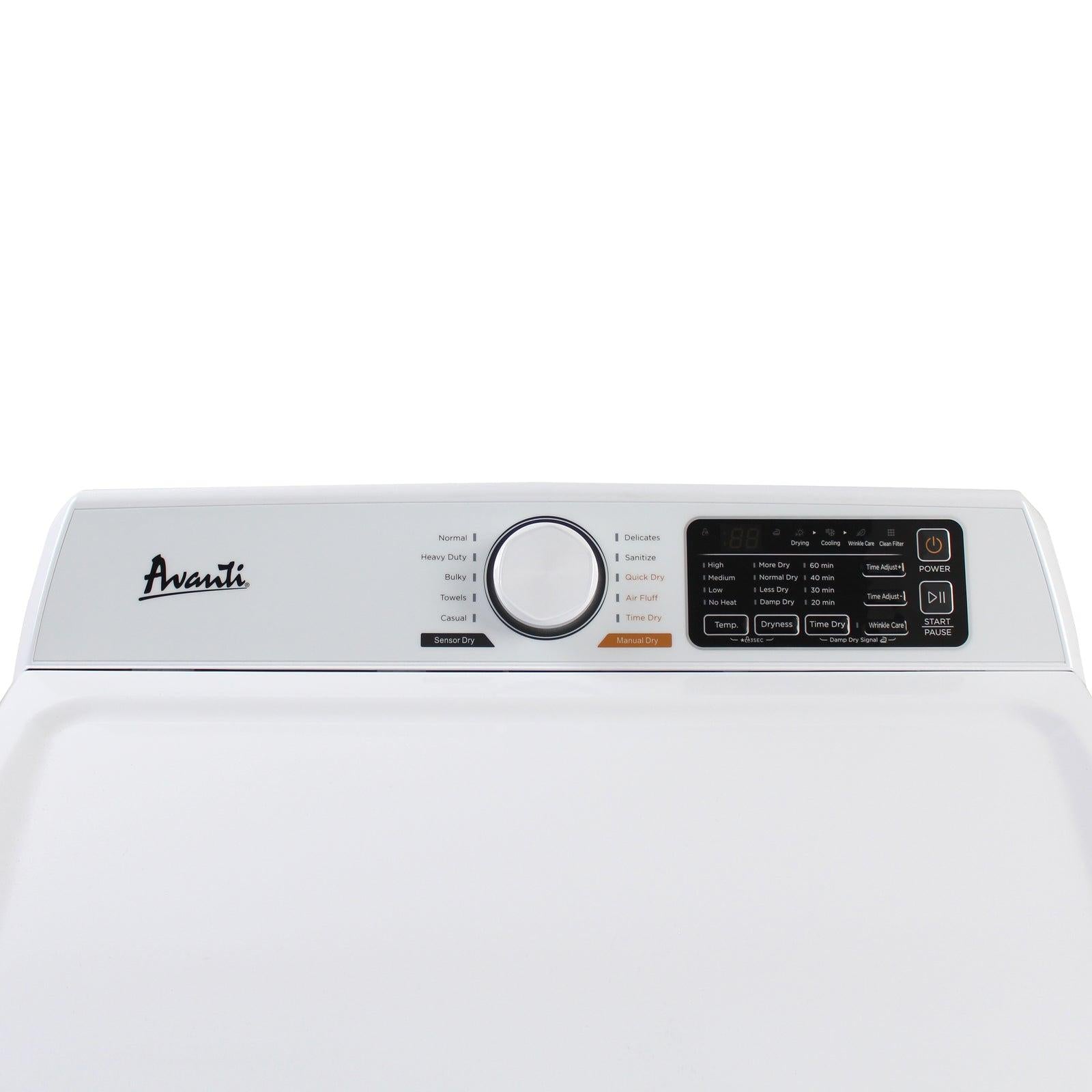 SED70D0W Avanti Front Load Electric Clothes Dryer, 7.0 cu. ft. Capacity - White / 7.0 cu. ft.