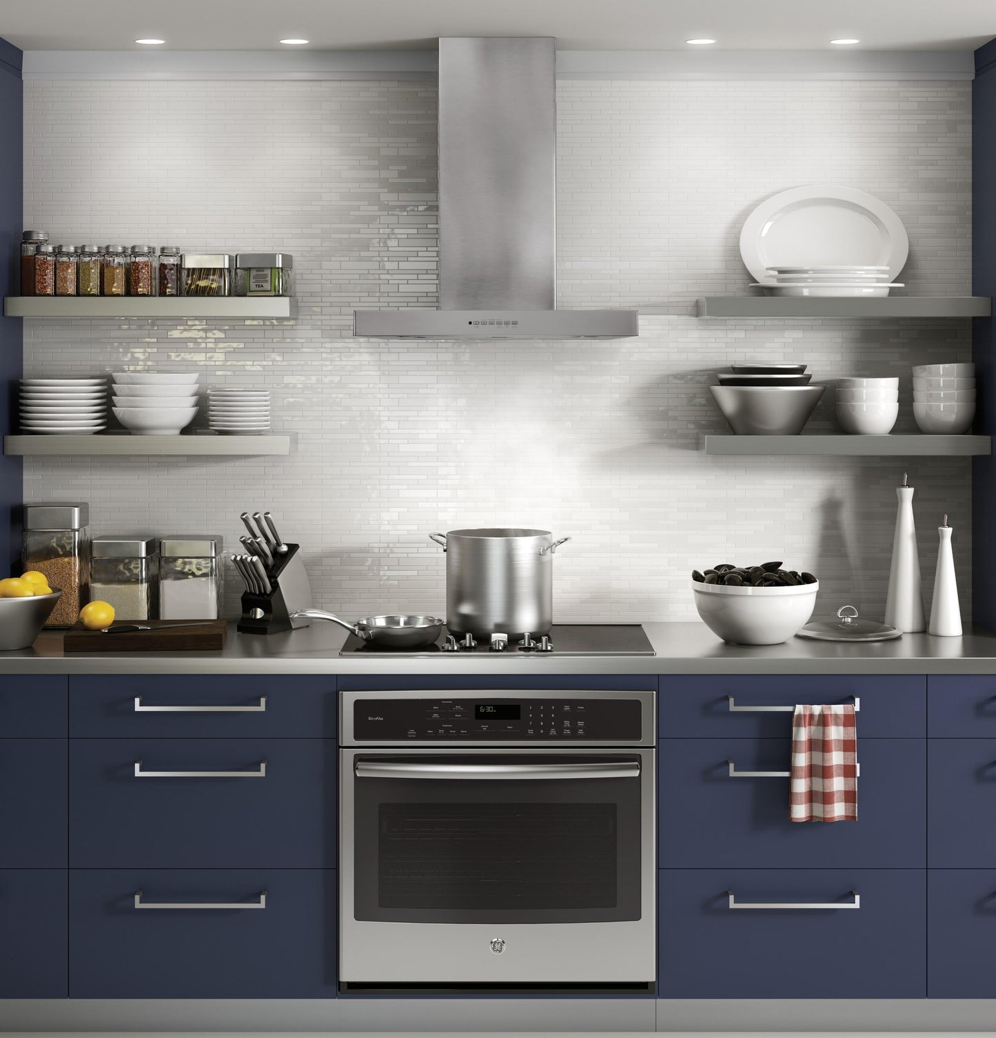 Cafe UVW8301SLSS 30" Designer Wall Mount Hood w/ Dimmable LED Lighting