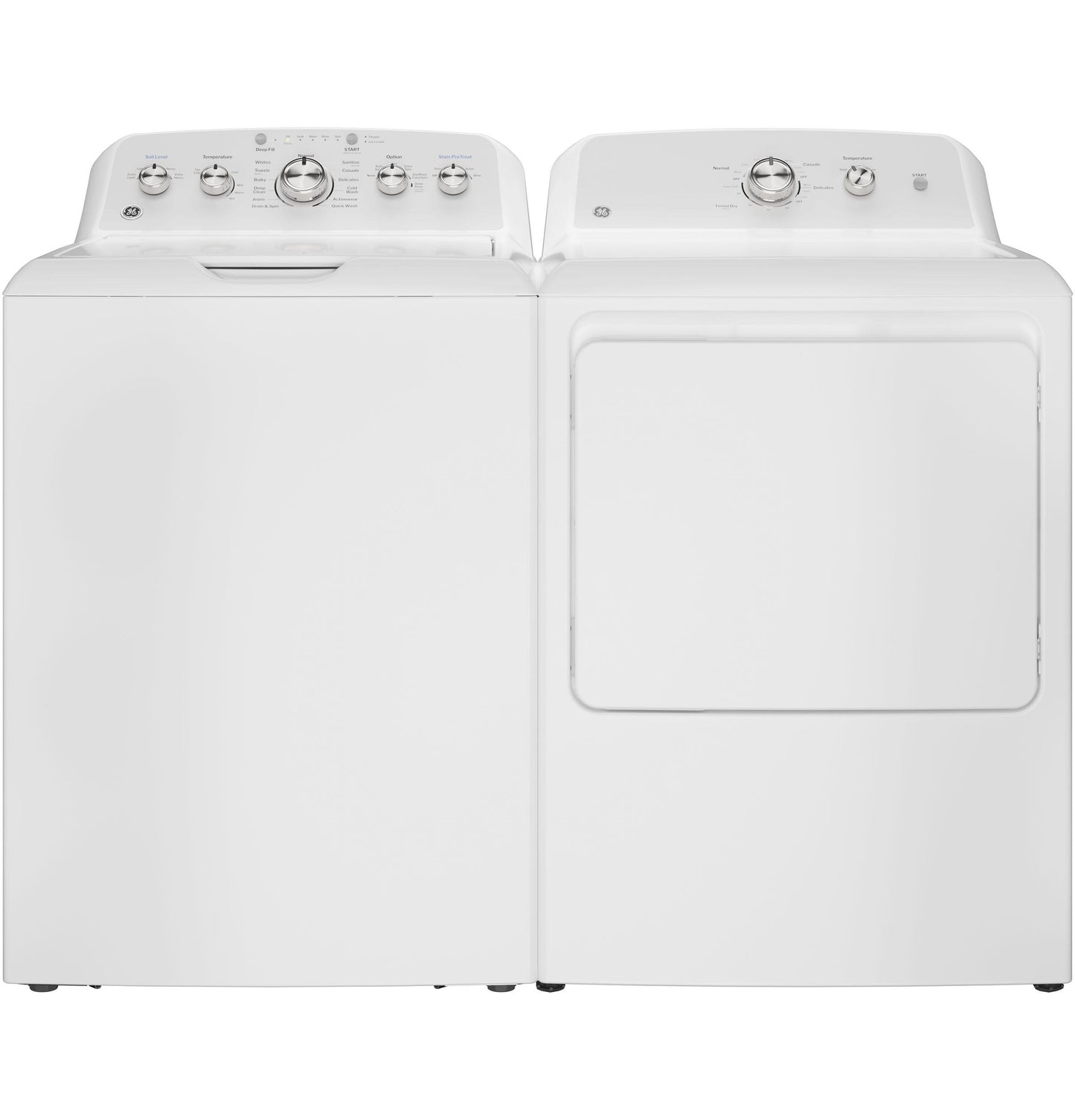 GTX38GASWWS GE® 6.2 cu. ft. Capacity Gas Dryer with Up To 120 ft. Venting and Shallow Depth