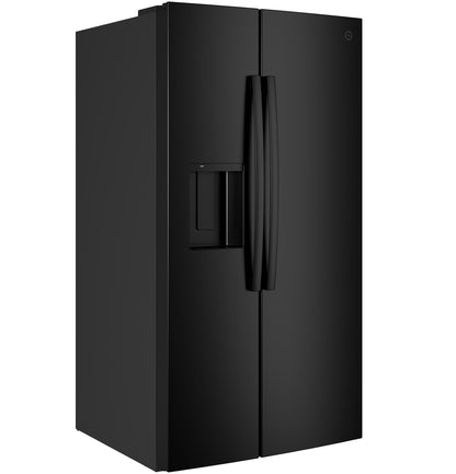 GSS28NGYBB GE® 27.9 Cu. Ft. Side-By-Side Refrigerator with Extra Tall Dispenser and In-Door Icemaker