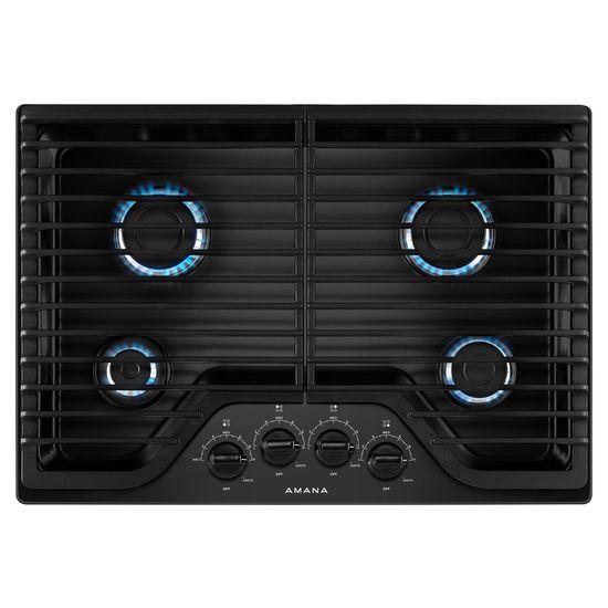 Amana® 30-inch Gas Cooktop with 4 Burners - Black