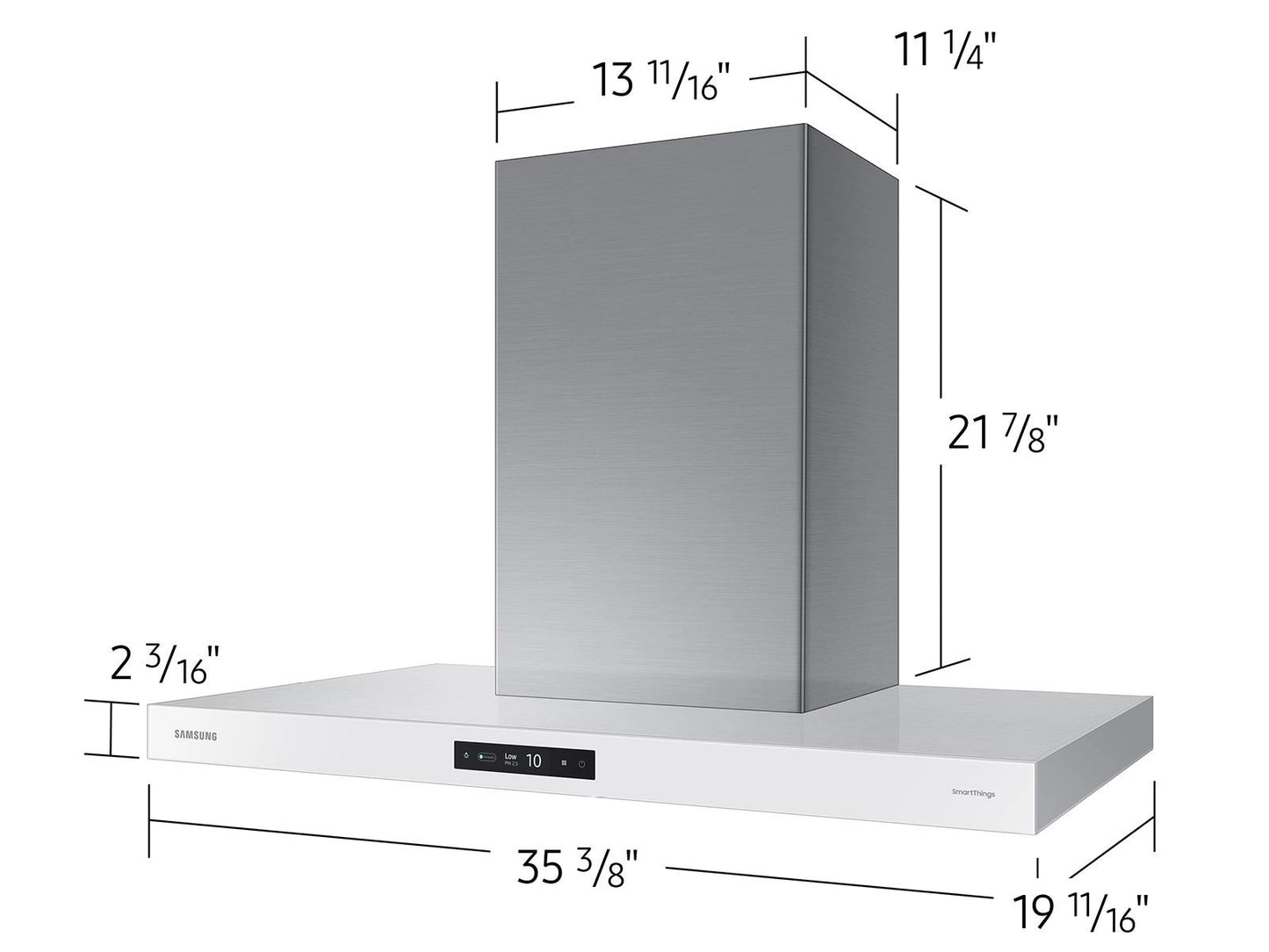 Samsung NK36CB700W12 Bespoke Hood Triple Air Sensor  Low Noise  36" Width