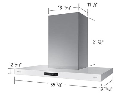 Samsung NK36CB700W12 Bespoke Hood Triple Air Sensor  Low Noise  36" Width