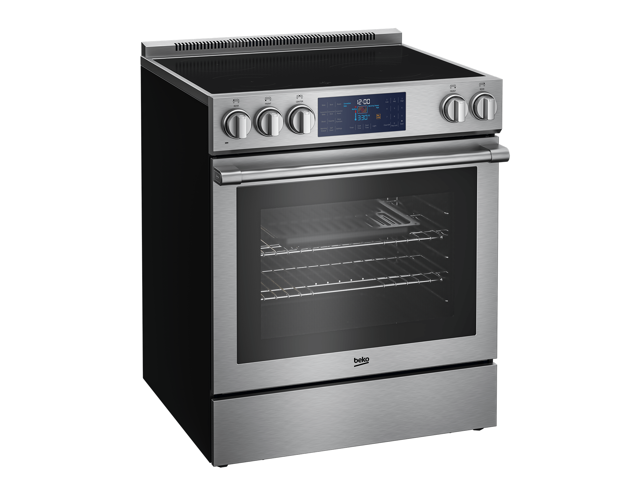 Beko SLER30432SS 30" Stainless Steel Slide-In Electric Range