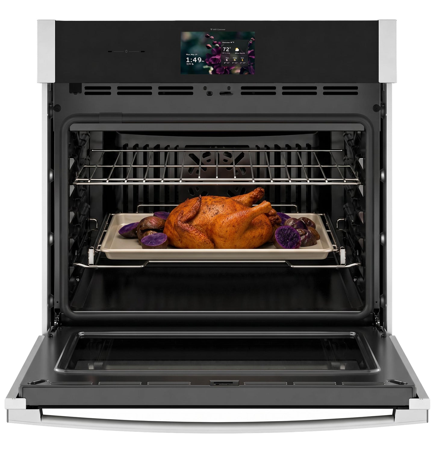 PTS7000SZSS GE Profile™ 30" Smart Built-In Convection Single Wall Oven with No Preheat Air Fry and Precision Cooking