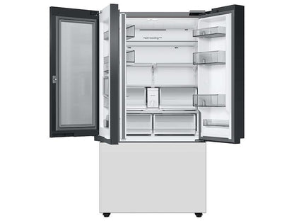Samsung RF24BB660012 Bespoke 3-Door French Door Refrigerator (24 cu. ft.) with Beverage Center™ in White Glass
