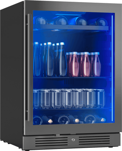 Zephyr PRB24C01CBSG Presrv Bev Cooler, 24in UC, Blk SS+Gls, Rvs Dr, 1Z