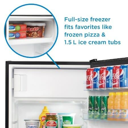 DCR045B1BSLDB Danby 4.5 cu. ft. Compact Fridge with True Freezer in Stainless Steel Look