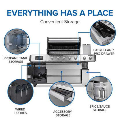 Napoleon Bbq PRO665VXRSIBPSS Prestige PRO 665 Elite with Smart Technology & Electric Smoker Box , Propane, Stainless Steel