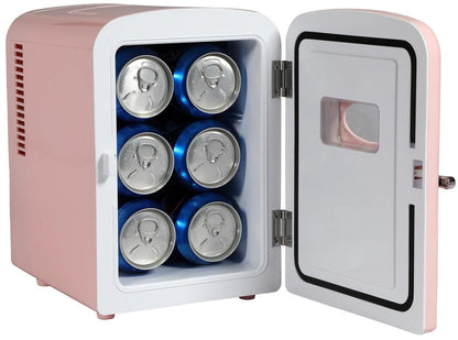 Frigidaire EFMIS229PINK 6-Can Retro Mini Fridge Cooler - Pink