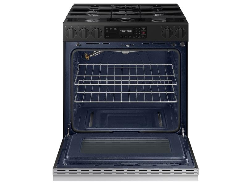 Samsung NSG6DG8100SR Bespoke 6.0 cu. ft. Smart Slide-In Gas Range with Precision Knobs in Stainless Steel