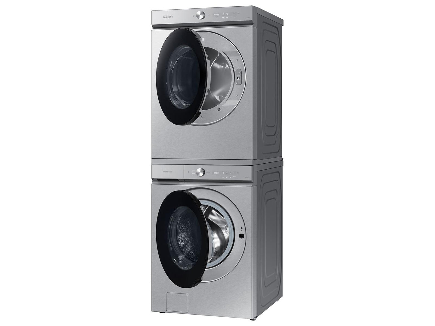Samsung DVE53BB8700T Bespoke 7.6 cu. ft. Ultra Capacity Electric Dryer with Super Speed Dry and AI Smart Dial in Silver Steel