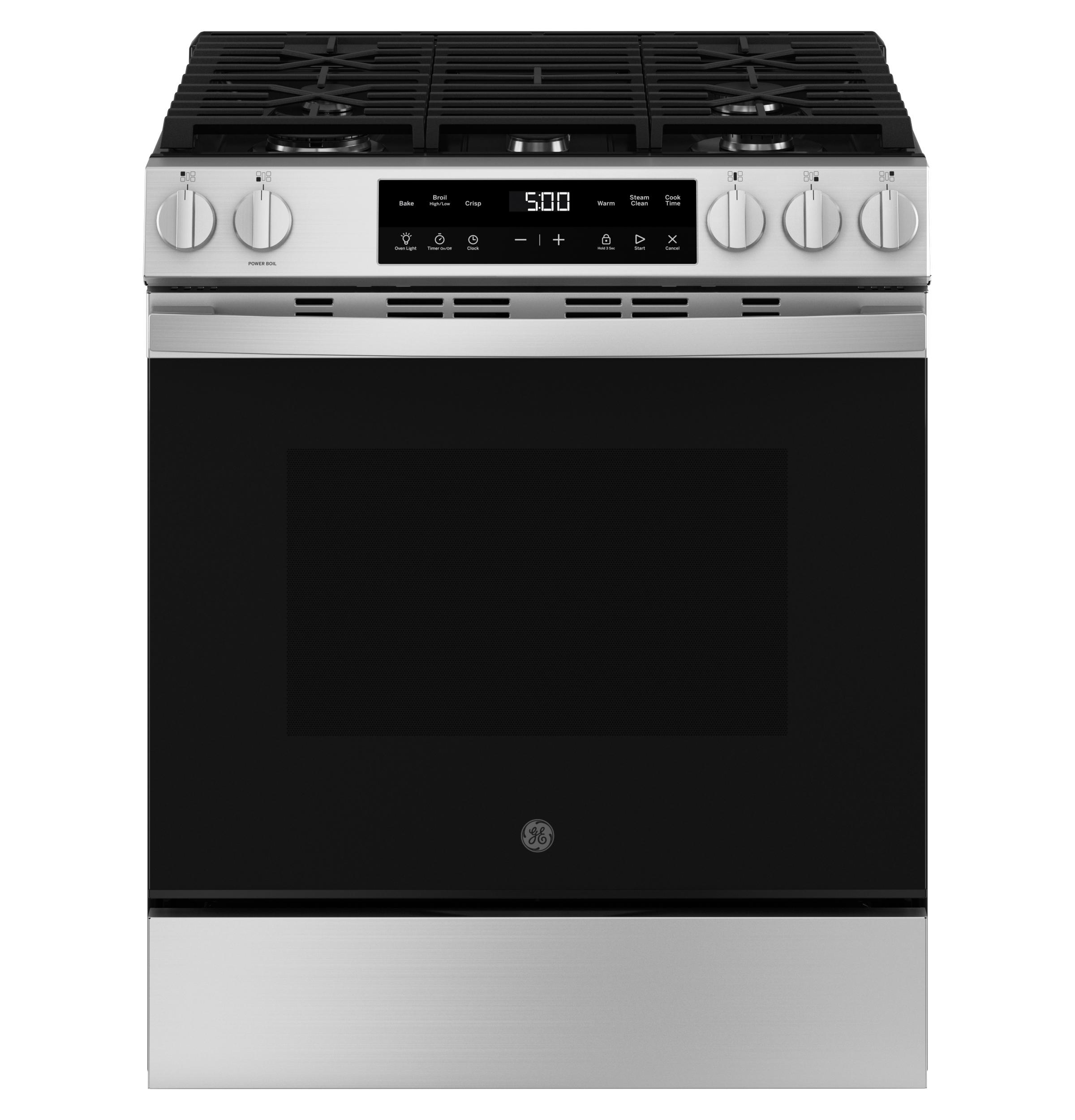 GGS500SVSS GE® 30" Slide-In Front Control Gas Range with Crisp Mode