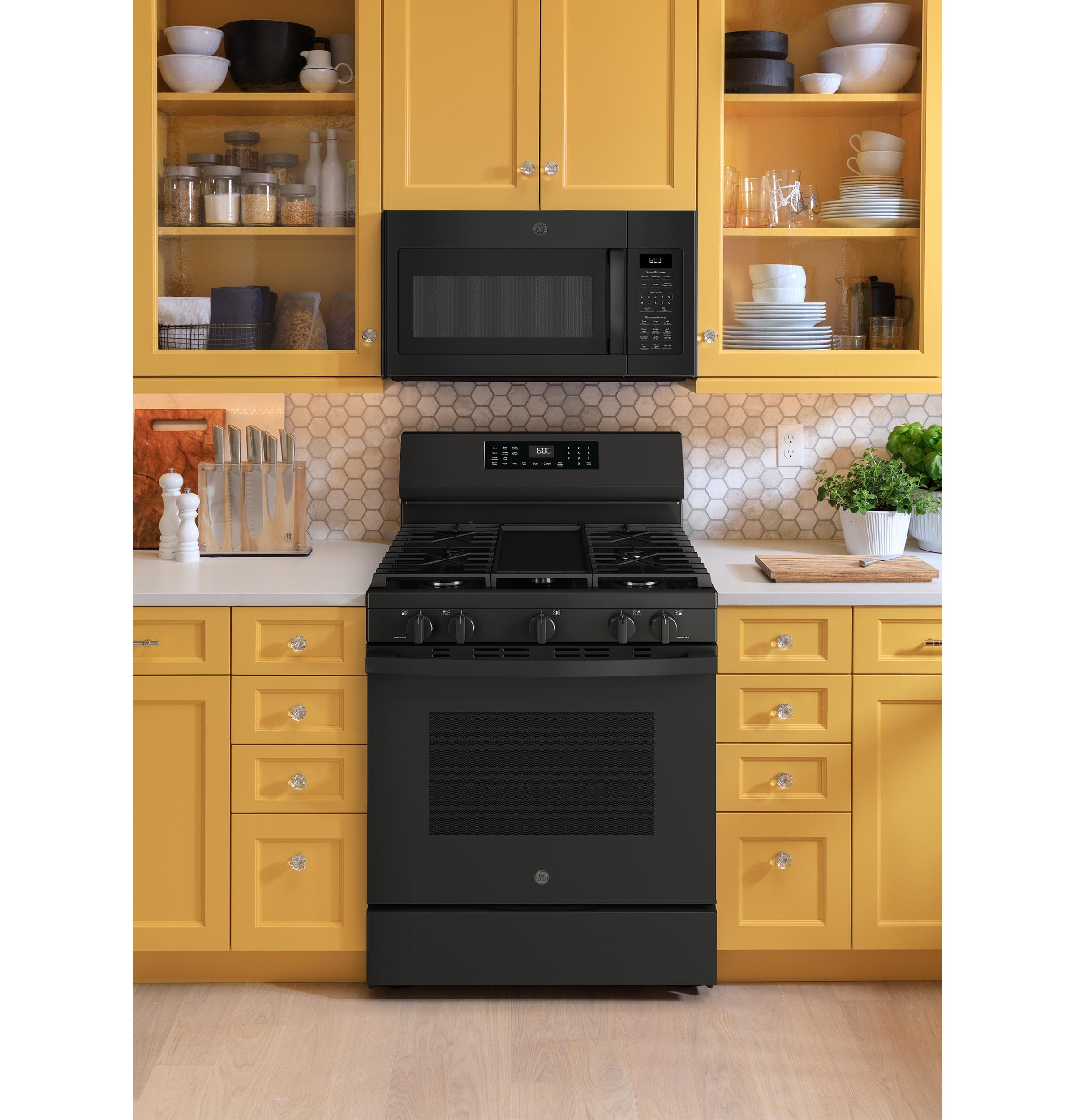 GE® 30" Free-Standing Gas Convection Range with No Preheat Air Fry and EasyWash™ Oven Tray