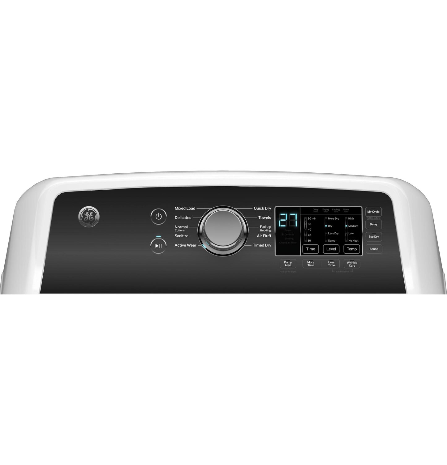 GTD58GBSVWS GE® 7.4 cu. ft. Capacity Gas Dryer with Up To 120 ft. Venting and Sensor Dry