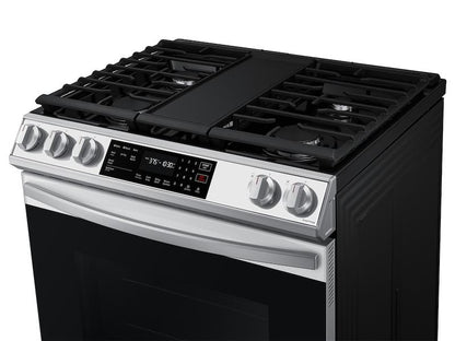 Samsung NX60CB831512 Bespoke 6.0 cu. ft. Smart Slide-in Gas Range with Air Fry & Convection in White Glass