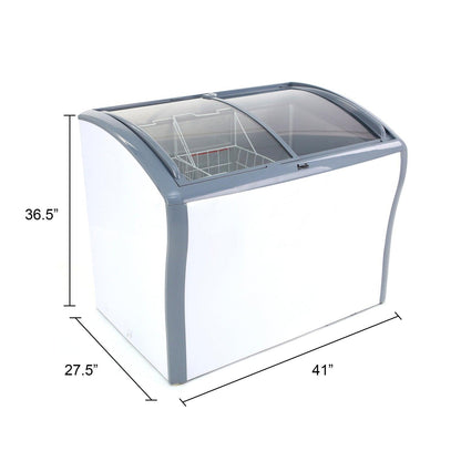 CFC836Q0WG Avanti 9.5 cu. ft. Commercial Glass Top Freezer or Refrigerator