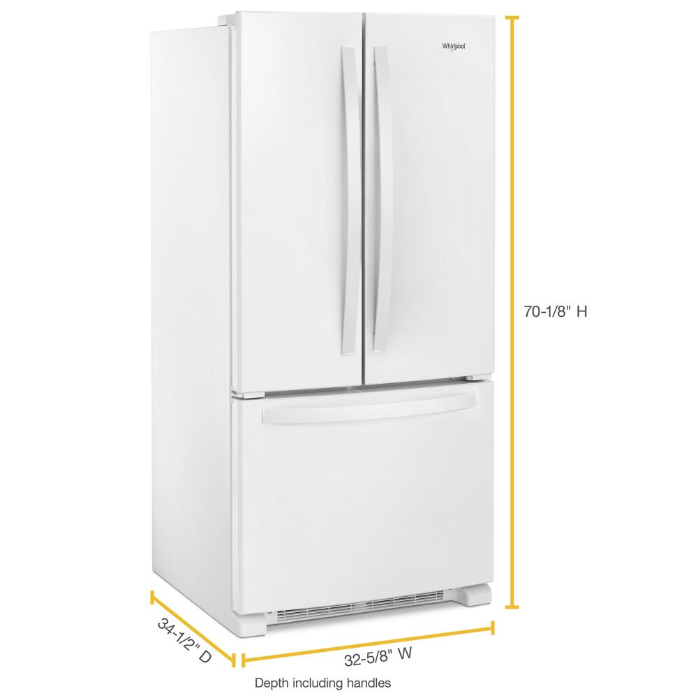 Whirlpool 33-inch Wide French Door Refrigerator - 22 cu. ft.