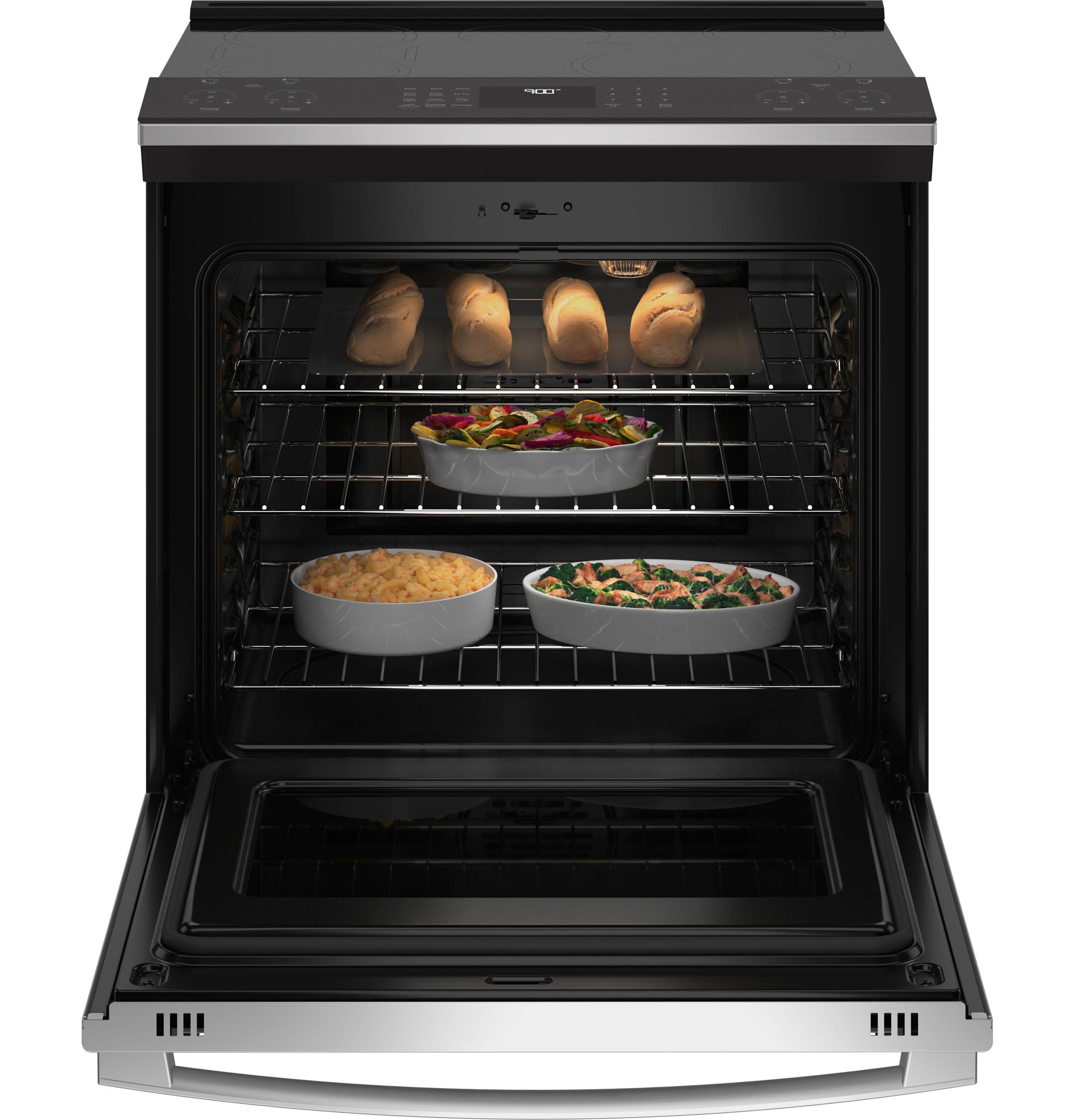 PHS93EYPFS GE Profile™ ENERGY STAR® 30" Smart Slide-In Fingerprint Resistant Front-Control Induction and Convection Range with No Preheat Air Fry