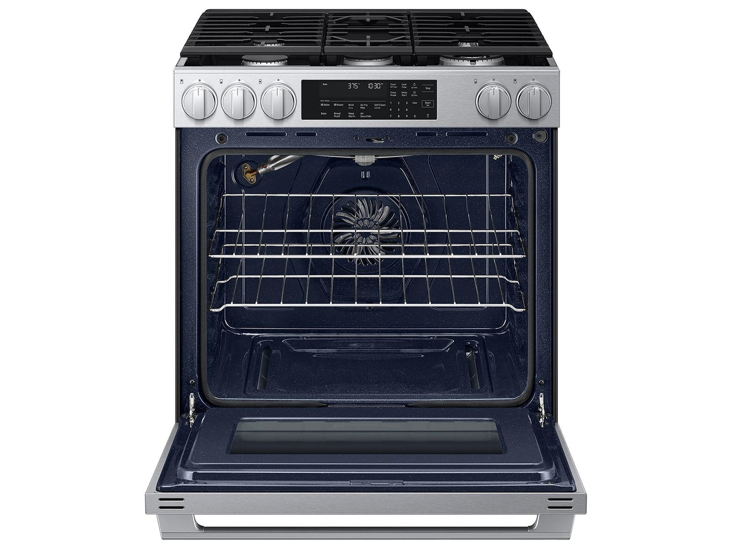Samsung NSG90H60SR Bespoke Smart Slide-in Gas Range Pro Style Elite Design  Illuminated Knobs  Air Fry Max