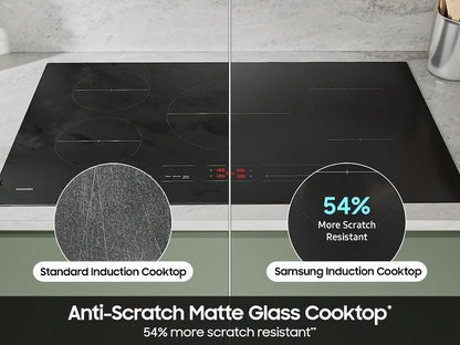 Samsung CC70F36S2D 36" Induction Cooktop with Anti-Scratch Matte Glass and Sync Burners in Black