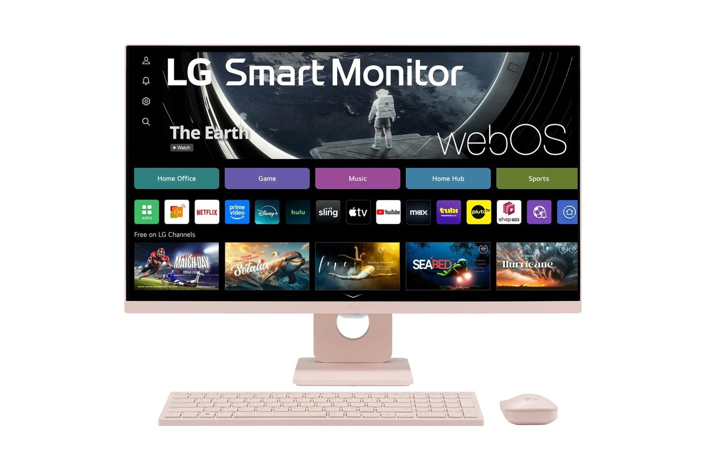 Lg 27SR5BFP 27 Inch Full HD IPS Smart Monitor with webOS Desktop Setup Including Wireless Keyboard and Mouse
