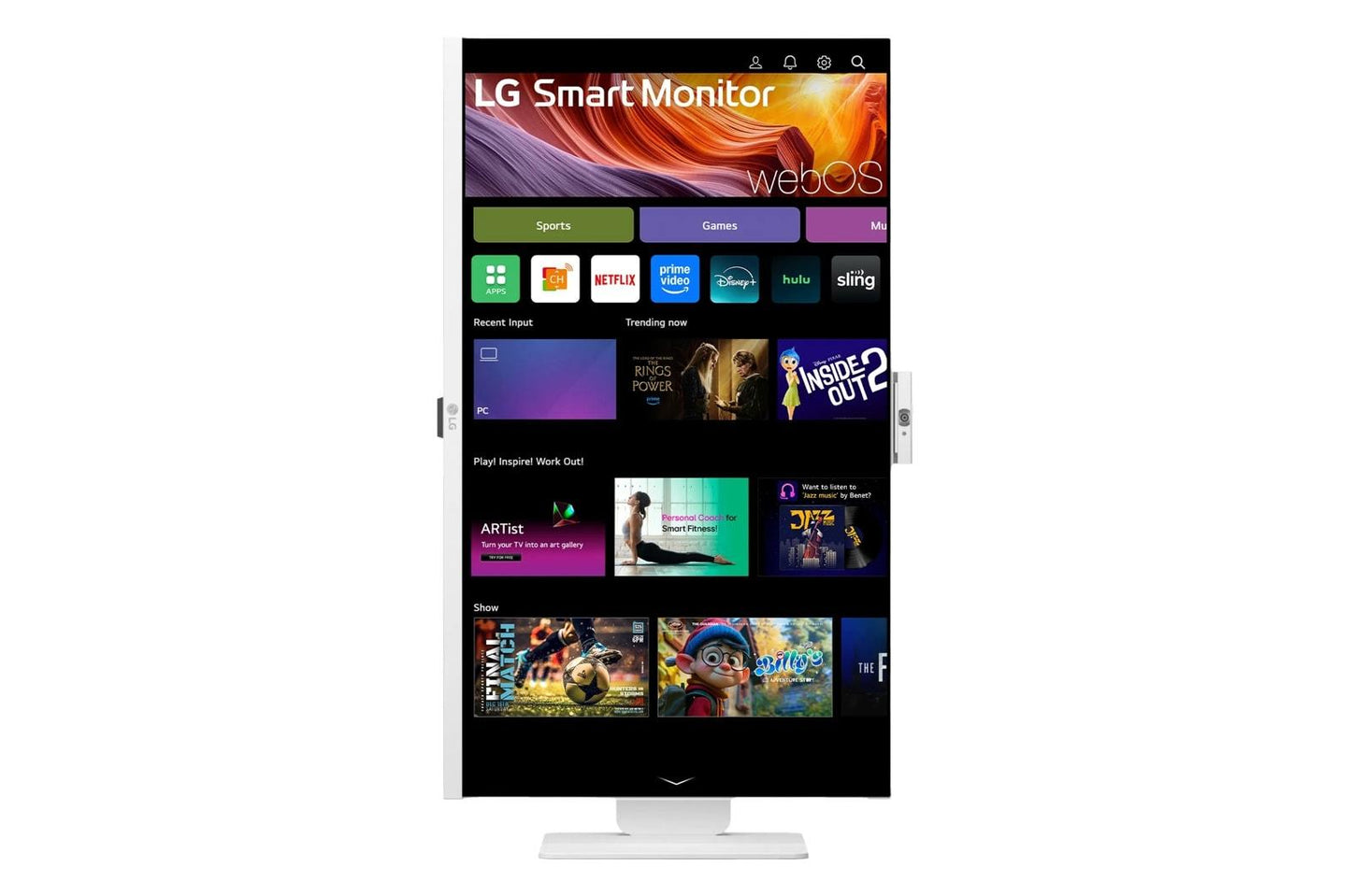 Lg 32U850SAW 32 Inch 4K UHD IPS Smart Monitor with webOS and USB Type-C PD 90W