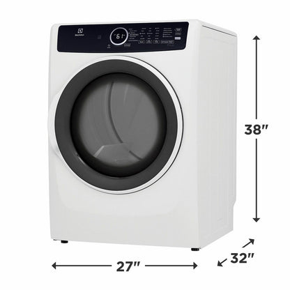 Electrolux ELFE7437AW Front Load Perfect Steam™ Electric Dryer with Instant Refresh - 8.0 Cu. Ft.