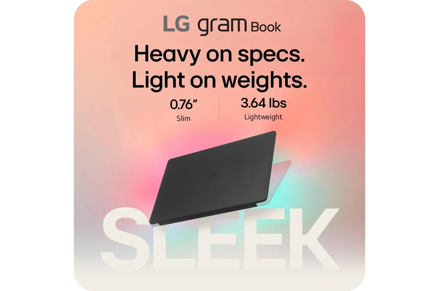 15U55THAAB4U1 LG gram Book 15.6 Inch Thin and Lightweight Laptop, Windows 11 Home, Intel® Core™ Ultra 7, 16GB RAM, 512GB SSD, Black