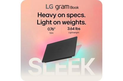 15U55THAAB4U1 LG gram Book 15.6 Inch Thin and Lightweight Laptop, Windows 11 Home, Intel® Core™ Ultra 7, 16GB RAM, 512GB SSD, Black