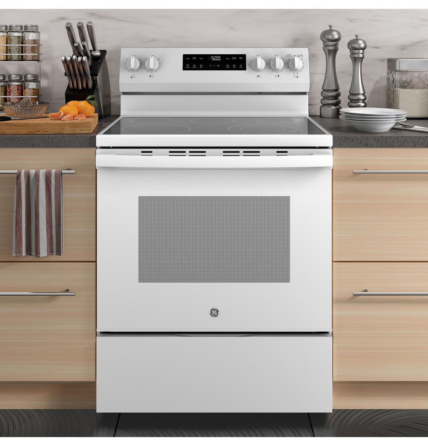 GRF500PVWW GE® ENERGY STAR® 30" Free-Standing Electric Range with Crisp Mode