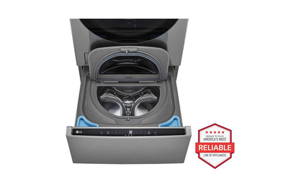 Lg WM5800HVADLEX5800VWD300CVWDP6V 5.0 cu. ft. Front Load Washer and 7.4 cu. ft. Electric Dryer with pedestal washer and drawer Laundry Set in Graphite Steel