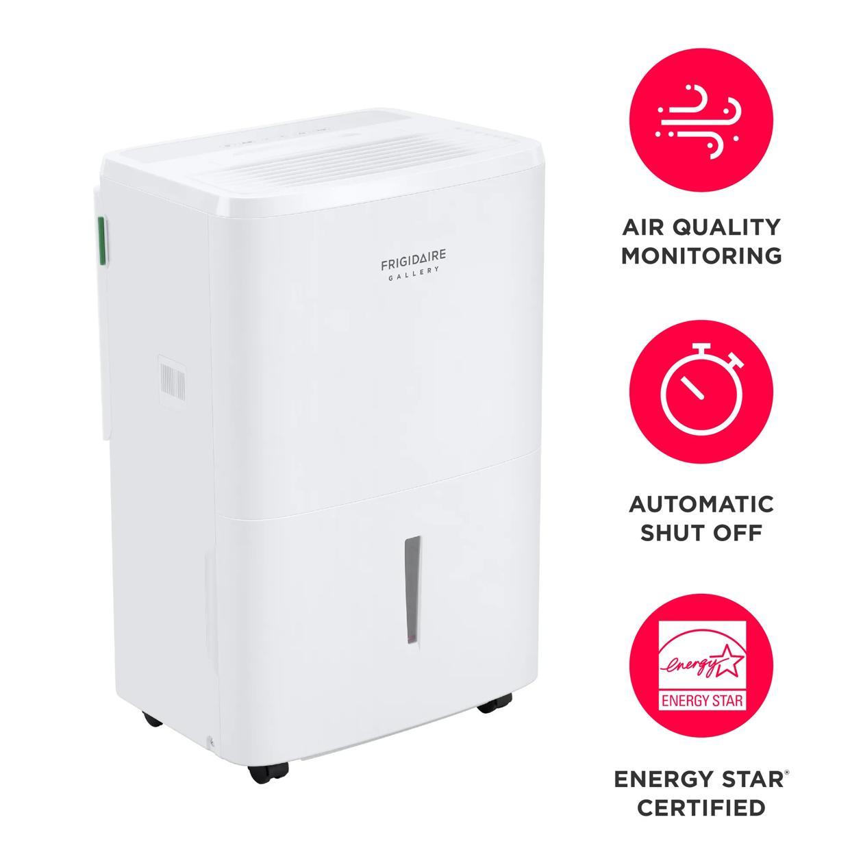 Frigidaire GHDD5035W1 2-in-1 50 Pint Dehumidifier with Built-in Allergy Filter and Wi-Fi (Energy Star)