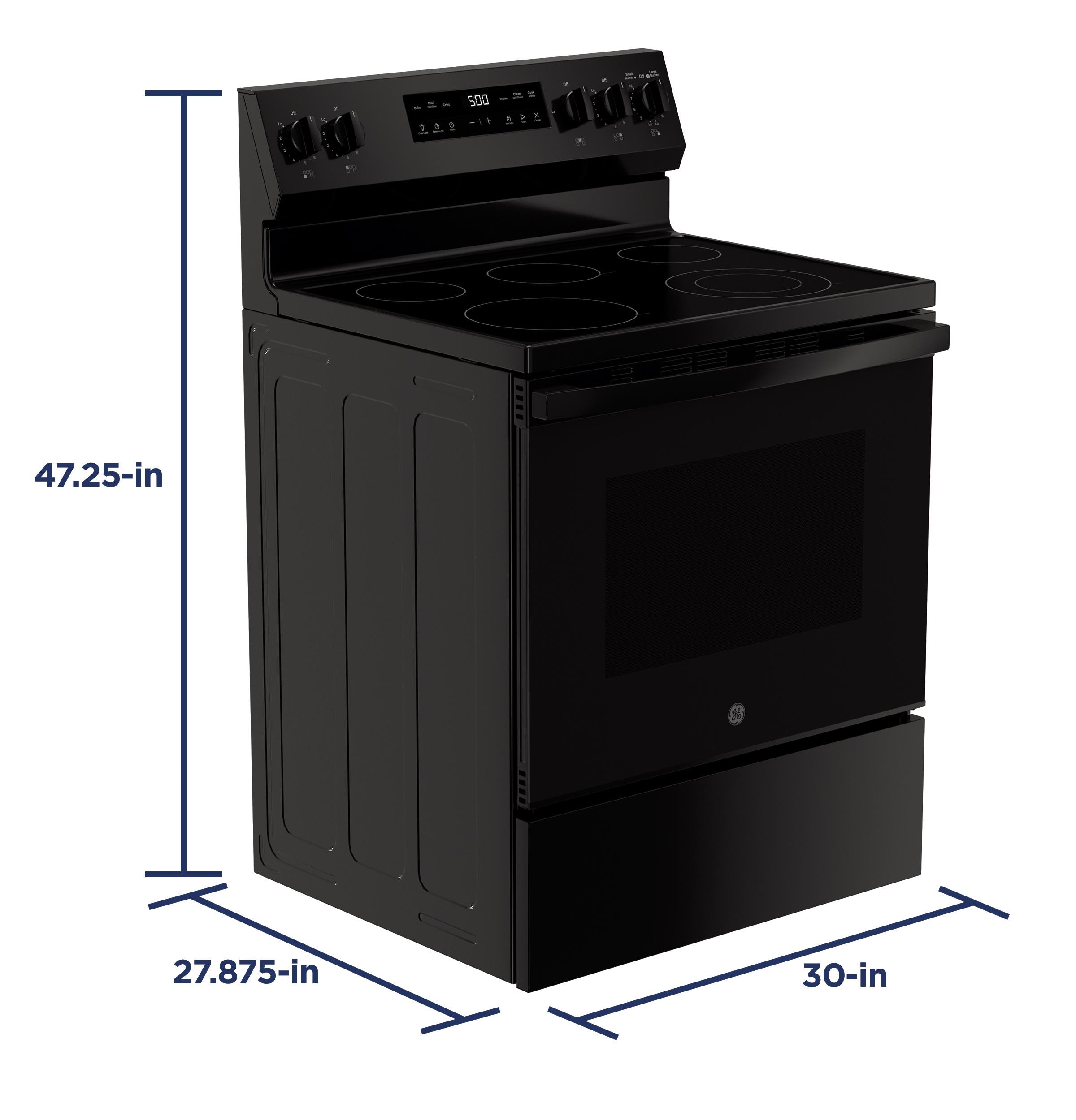 GRF500PVBB GE® 30" Free-Standing Electric Range with Crisp Mode