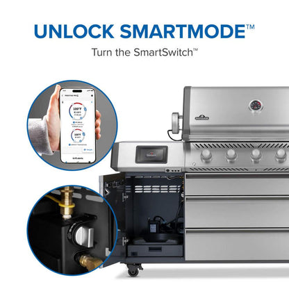 Napoleon Bbq PRO665VXRSIBPSS Prestige PRO 665 Elite with Smart Technology & Electric Smoker Box , Propane, Stainless Steel