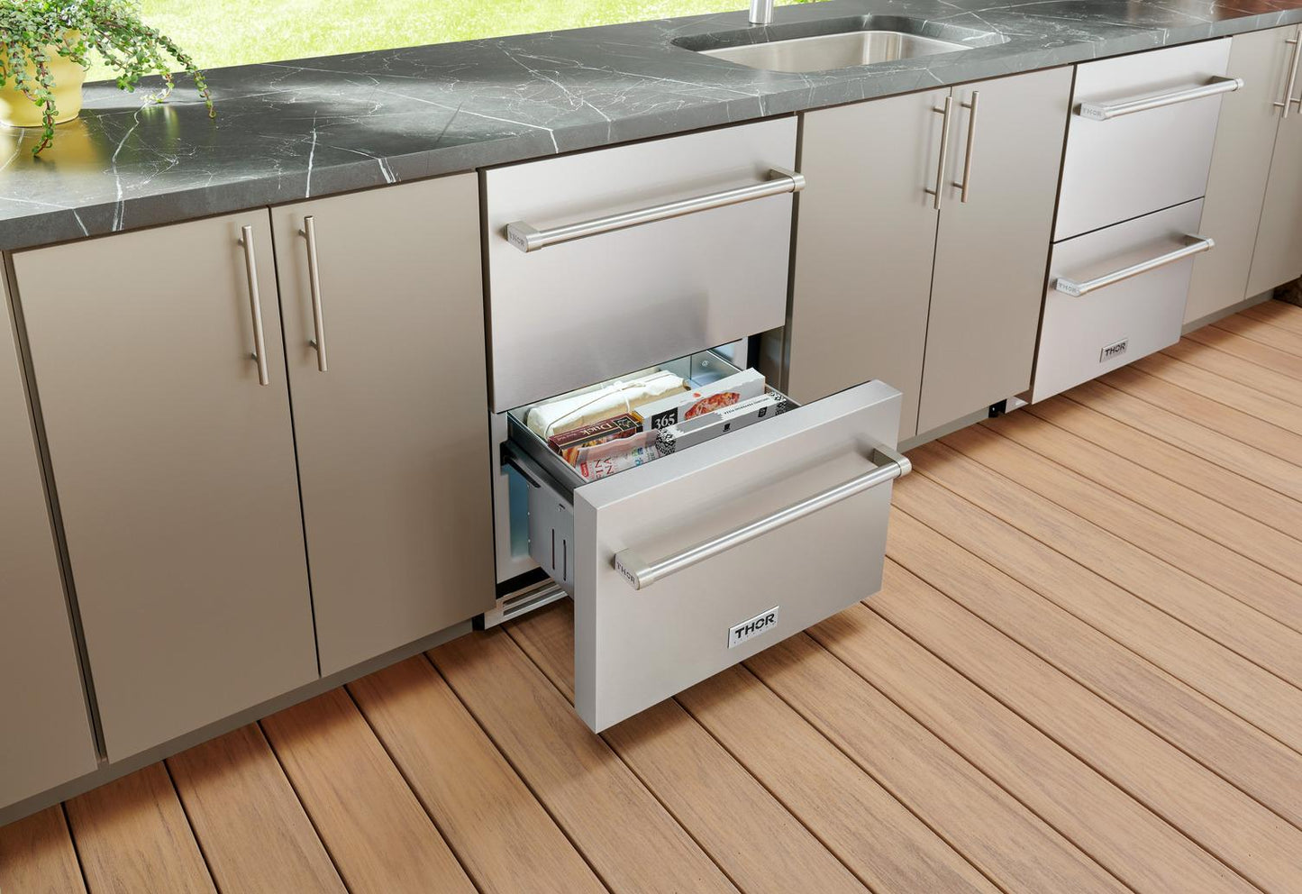TRZ24U Thor Kitchen 24-inch Indoor Outdoor Freezer Drawer - Model Trz24u