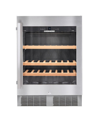 Liebherr WU4500 Undercounter Wine Cabinet, 24", Lock, 1 Zone, Reversible Door