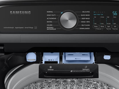 Samsung WA52DG5500AVUS 5.2 cu. ft. Large Capacity Smart Top Load Washer with Super Speed Wash in Brushed Black