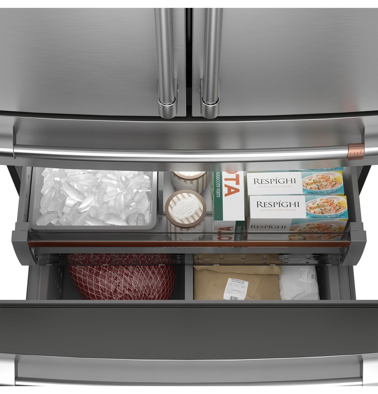 Cafe CGE29DP2TS1 CAF(EBACK)™ ENERGY STAR® 28.7 Cu. Ft. Smart 4-Door French-Door Refrigerator With Dual-Dispense AutoFill Pitcher