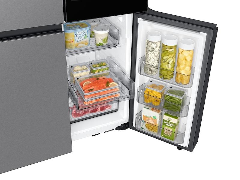 Samsung RF23DB9900QD Bespoke Counter Depth 4-Door Flex™ Refrigerator (23 cu. ft.) with AI Family Hub+™ and AI Vision Inside™ in Stainless Steel