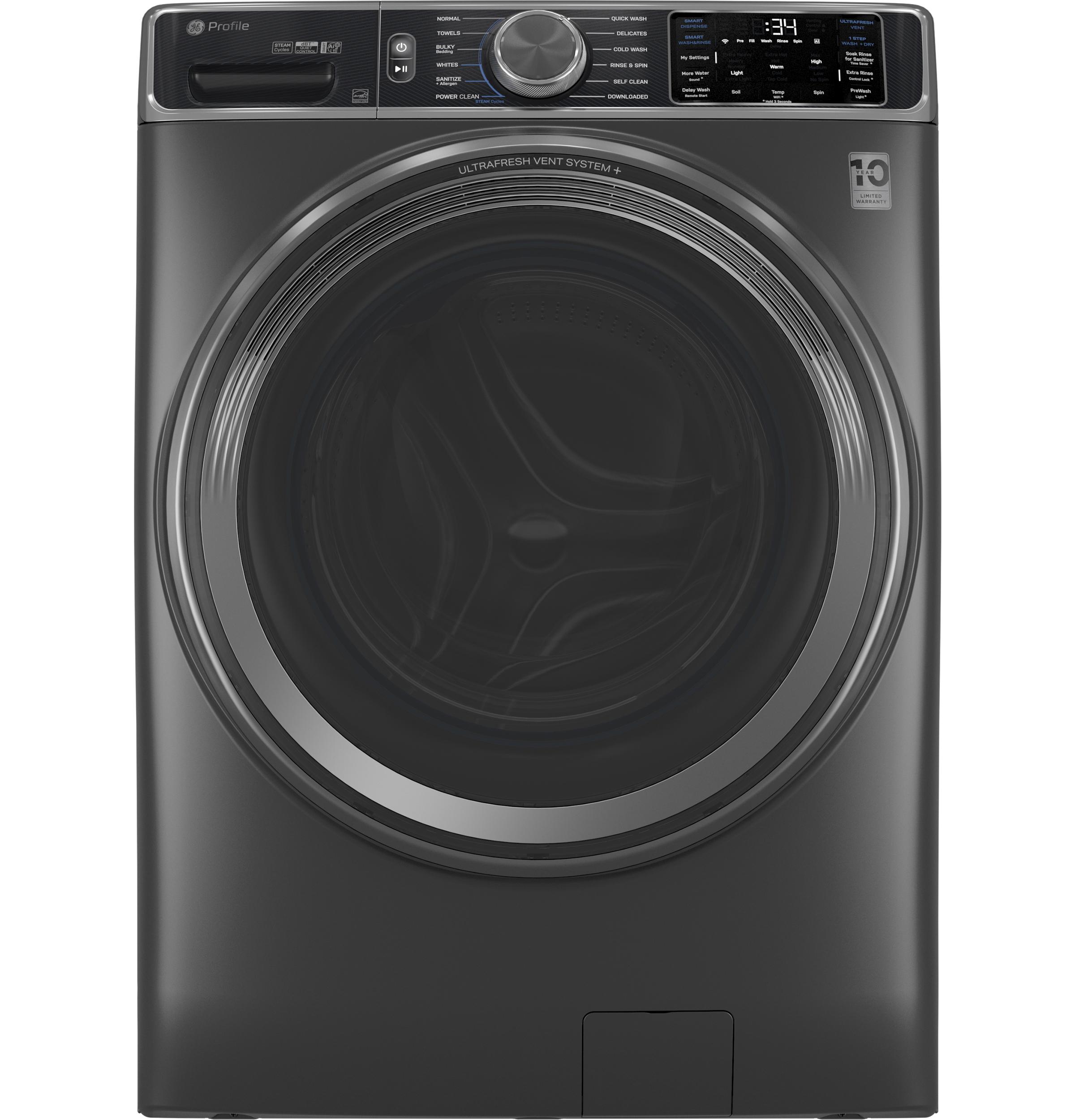 PFW955SPWDS GE Profile™ 5.5 cu. ft. Capacity Smart Front Load ENERGY STAR® Steam Washer with UltraFresh Vent System+ and Smart Wash & Smart Rinse