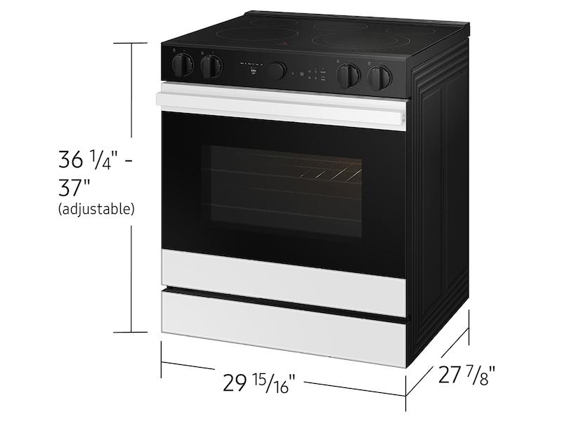 Samsung NSE6DB850012 Bespoke 6.3 cu. ft. Smart Slide-In Electric Range with Air Sous Vide & Air Fry in White Glass