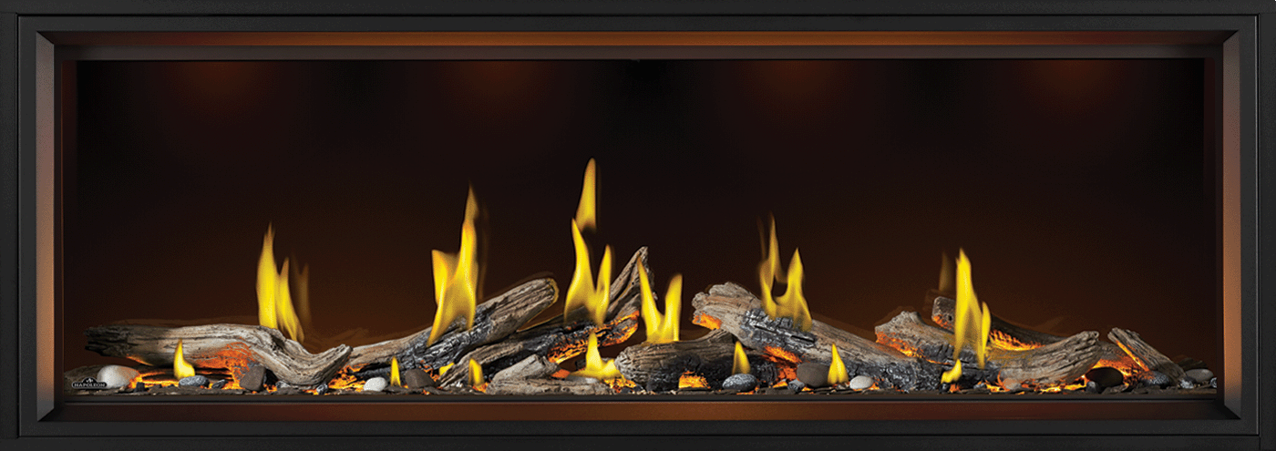 Napoleon Bbq TLV74LN Tall Linear Vector 74 with Luminous Logs with Luminous Logs