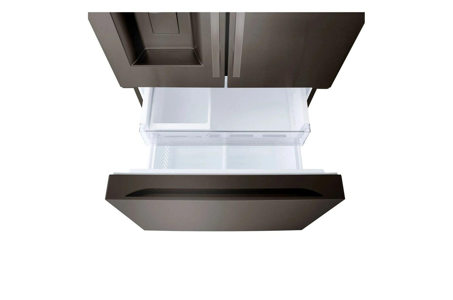 Lg LF25H6330D 25 cu. ft. 3-Door French Door Refrigerator with NEW Hybrid Handle Design and External Ice and Water Dispenser