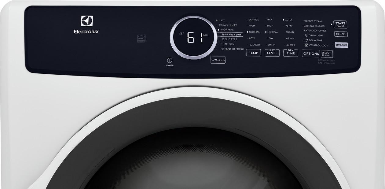 ELFG7437AW Electrolux Front Load Perfect Steam™ Gas Dryer with Instant Refresh - 8.0 Cu. Ft.